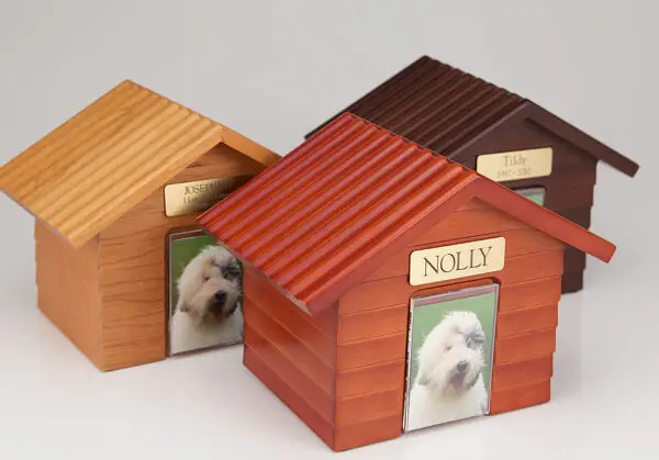 wood urn: k9 cottage